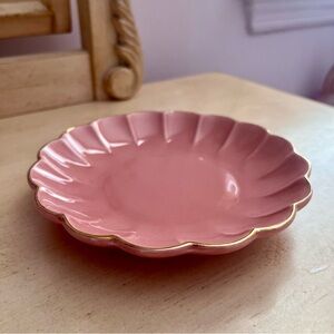 Sezane x West Elm Scalloped Dish with Gold Trim